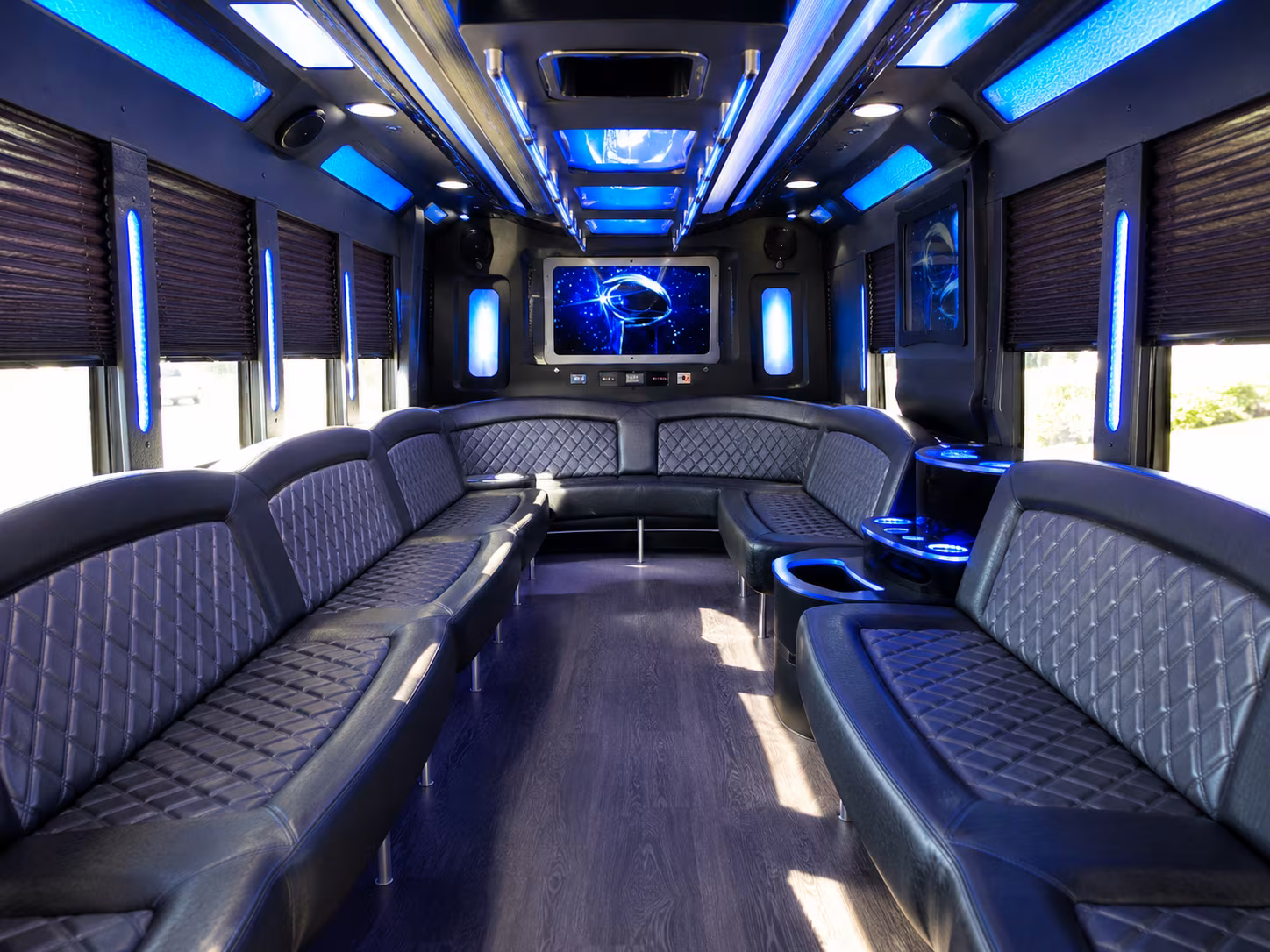 grand prairie 28 passenger party bus inside