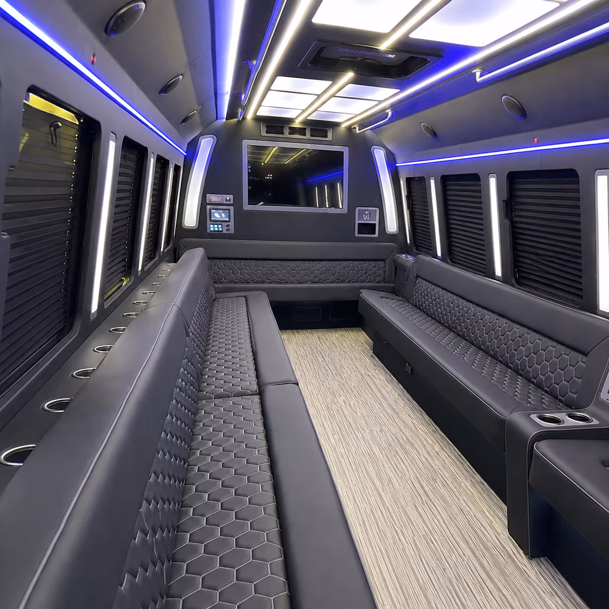 grand prairie 40 passenger party bus inside