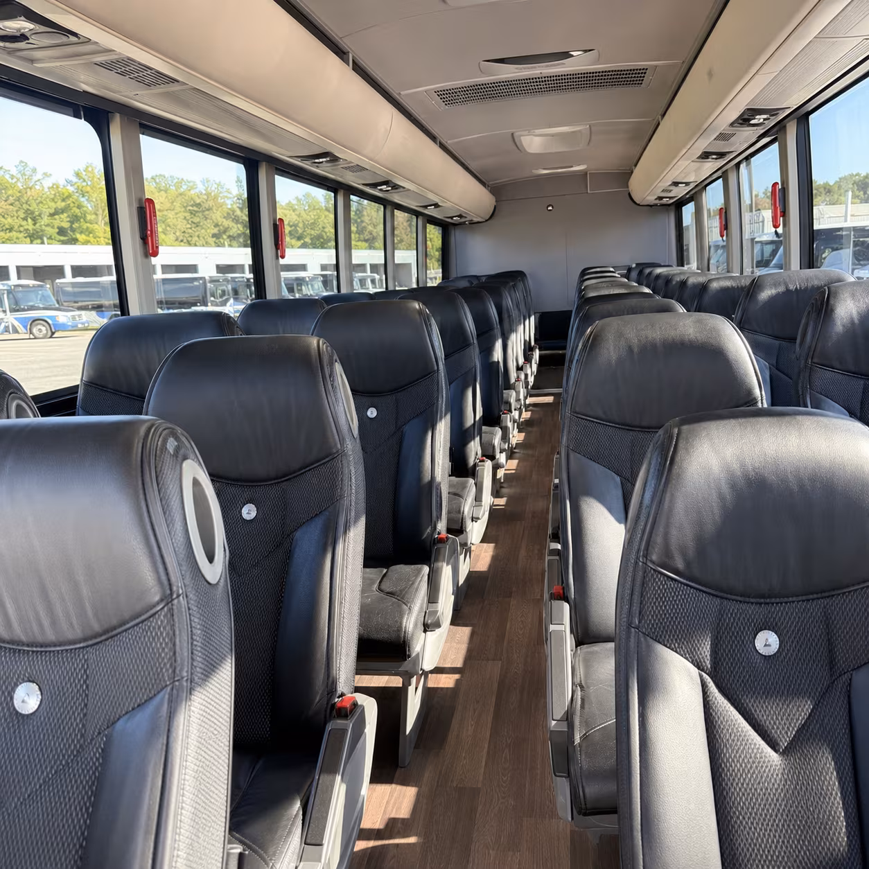 grand prairie charter bus interior