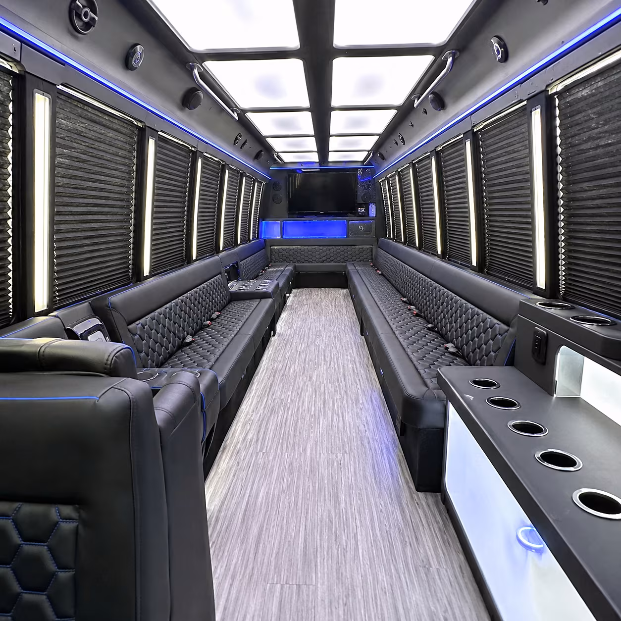 grand prairie party bus rental interior