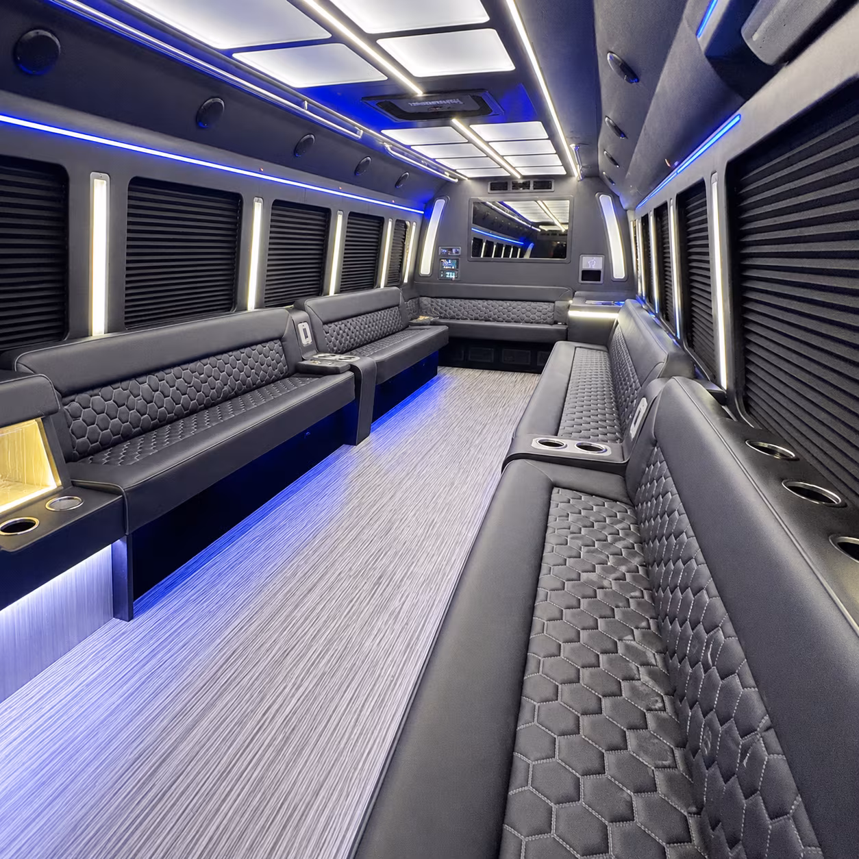 prom party buses from grand prairie high school and south grand prairie high school